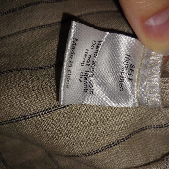 Mod Ref Striped Ankle Pants in taupe and blue stripes - Picture 4 of 4